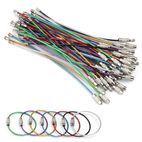 LNSYSNS Schlüsselringe Edelstahl, 56-Teilig Schlüsselanhänger Ringe mit Gummibeschichtung - Schlüsselring Groß für Schlüssel, Taschenlampen, Gepäckanhänger LNSYSNS Schlüsselringe Edelstahl, 56-Teilig Schlüsselanhänger Ringe mit Gummibeschichtung - Schlüsselring Groß für Schlüssel, Taschenlampen, Gepäckanhänger von LNSYSNS