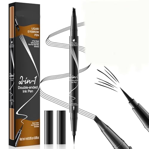 Flüssiger Augenbrauenstift 3D Microblading-Augenbrauenstift Wasserfester flüssiger Augenbrauenstift Flüssiger Augenbrauenstift mit Doppelkopf für natürliche Augenbrauen von LNWZBEQI