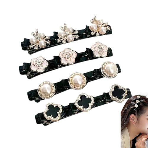 Funkelnde geflochtene Haarspangen aus Kristallsteinen, geflochtene Haarspangen für Frauen, Strass-Haarspange, Mini-wasserdichte Haarspangen für Mädchen, Haarnadeln, Haar-Accessoires von LNWZBEQI