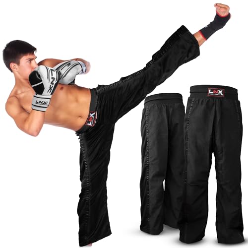 LNX Kickboxhose Performance Mesh schwarz/schwarz (001) S von LNX