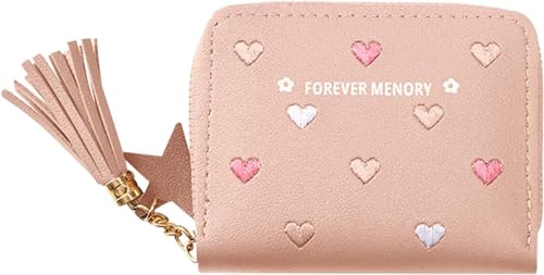 1Pc Rosa Geldbörse Damen klein Veganes Leder Portemonnaie Damen Geldtasche Kapazität Geldbeutel mit 4 Kartenfächern Viele Fächer Münzfach Brieftasche,Damen,Geldbörsen,Geldbörsen, Ausweis-Kartenhüllen von LNYMZD