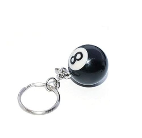 LNYMZD Creative Number Eight Billiard Keyring Pendant Car Key Ring Decoration Black Premium Quality Schlüsselringe and Schlüsselbänder für Herren Schlüsselanhänger von LNYMZD