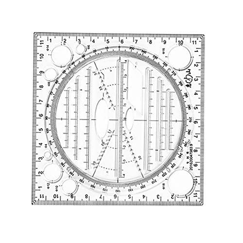 Multifunctional Drawing Ruler Universal Function Clear Vertical Template for Drafting Formwork School Studying von LOABXYUZ