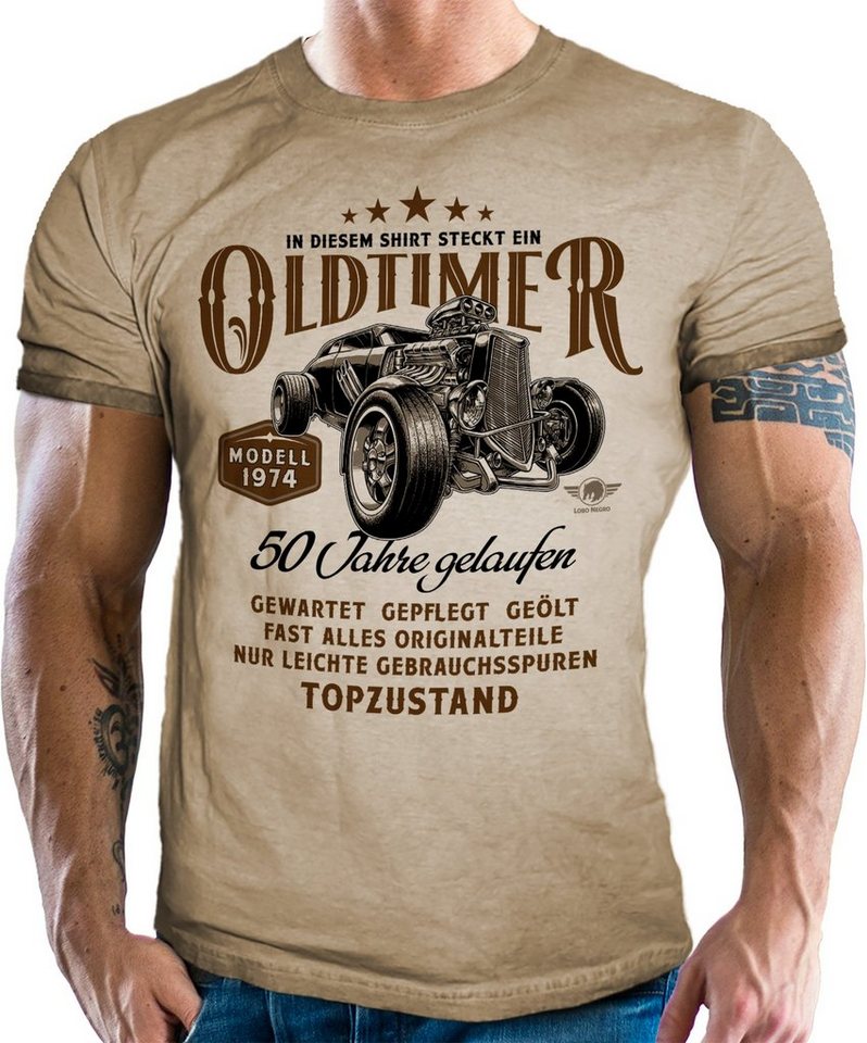 LOBO NEGRO® T-Shirt als Geschenk für Männer zum 50. - Oldtimer Modell 1974 von LOBO NEGRO®