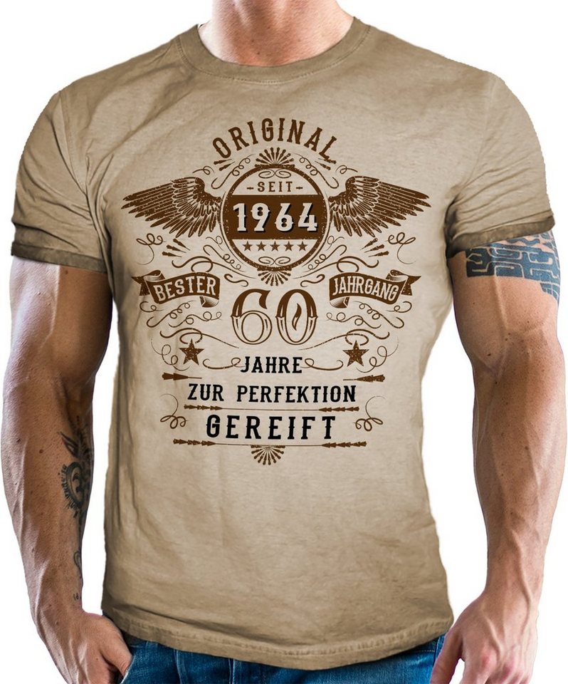 LOBO NEGRO® T-Shirt als Geschenk für Männer zum 60. Geburtstag - Perfektion Jahrgang 1964 von LOBO NEGRO®