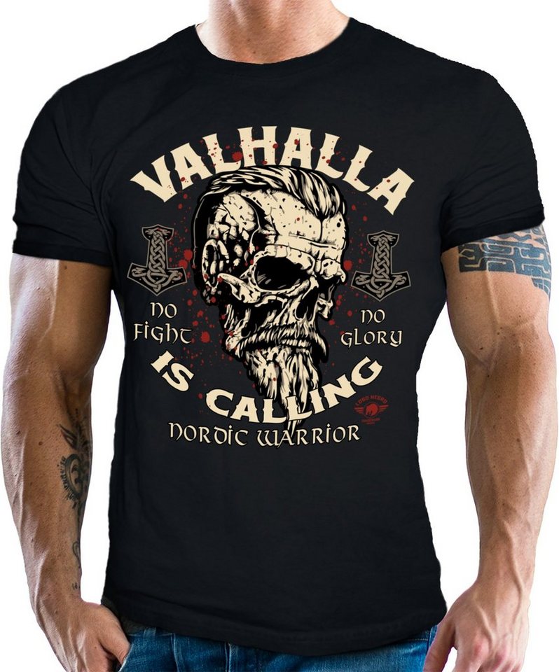LOBO NEGRO® T-Shirt für Wikinger Nordmann Keltic Fans: Valhalla is Calling von LOBO NEGRO®