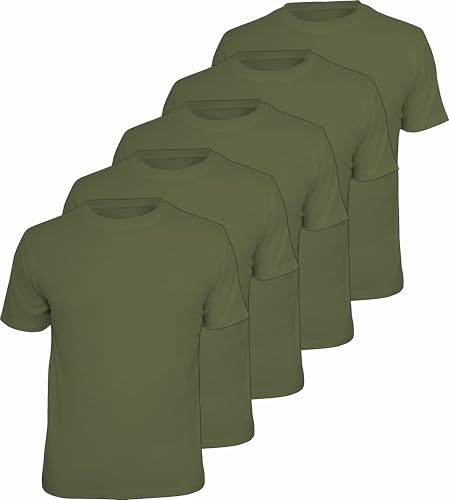 Arbeits-Worker Herren T-Shirts schwere Qualität im 5er Pack Farbe: Moos Arbeits-Worker Herren T-Shirts schwere Qualität im 5er Pack Farbe: Moos von LOBO NEGRO