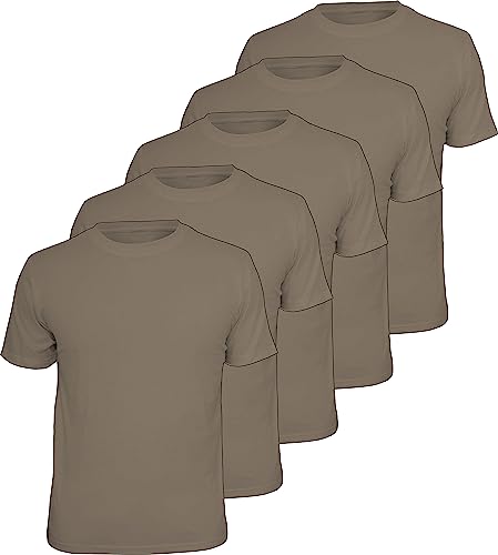Arbeits-Worker Herren T-Shirts schwere Qualität im 5er Pack Farbe: Schlamm Arbeits-Worker Herren T-Shirts schwere Qualität im 5er Pack Farbe: Schlamm von LOBO NEGRO
