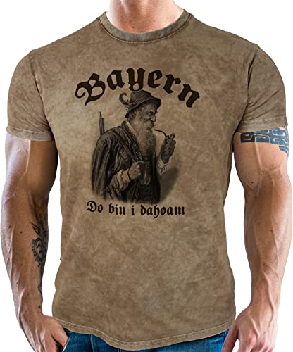 Für echte Bayern Fans - Trachten T-Shirt im Vintage Retro Used Look: Dahoam - Vorgewaschen, Bitte eine Nummer größer bestellen Für echte Bayern Fans - Trachten T-Shirt im Vintage Retro Used Look: Dahoam - Vorgewaschen, Bitte eine Nummer größer bestellen von LOBO NEGRO