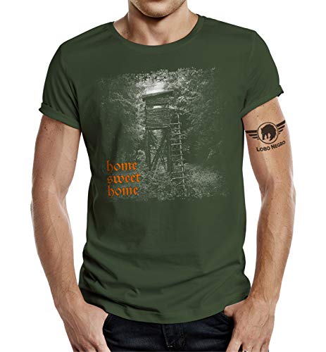 Geschenk T-Shirt für Jäger: Ansitz Hochsitz - Home Sweet Home von LOBO NEGRO