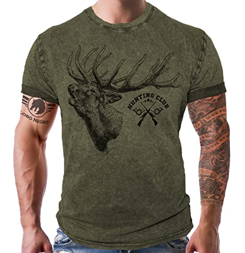 Jäger T-Shirt: Hunting Club Hirsch 3XL von LOBO NEGRO