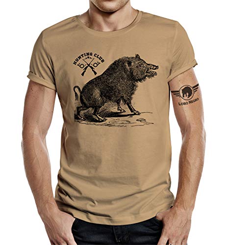 Jäger T-Shirt: Hunting Club Wildsau S von LOBO NEGRO
