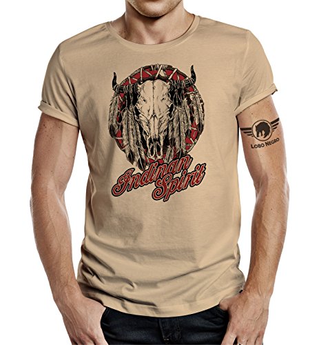 LOBO NEGRO Original Design T-Shirt für den Western Indiander Fan: Indian Spirit-XL von LOBO NEGRO