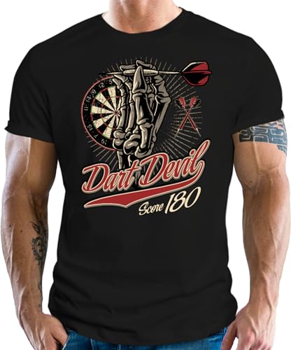 LOBO NEGRO Original Design T-Shirt für den aktiven Dart-Spieler: Dart Devil - Score 180-5XL LOBO NEGRO Original Design T-Shirt für den aktiven Dart-Spieler: Dart Devil - Score 180-5XL von LOBO NEGRO