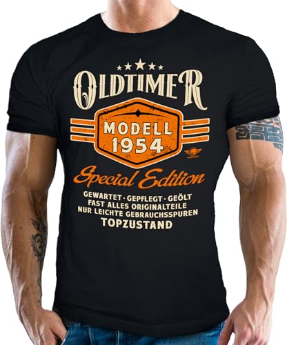 T-Shirt als Geschenk für Männer zum 70. Geburtstag Oldtimer in Topzustand Modell 1954 von LOBO NEGRO