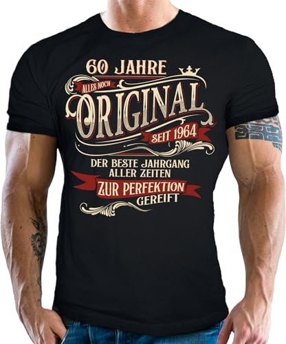 Herren T-Shirt zum 60. Geburtstag: 60 Jahre zur Perfektion gereift - Original seit 1964 von LOBO NEGRO