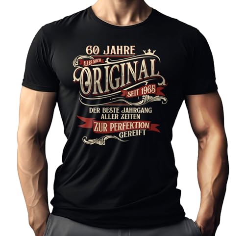 Herren T-Shirt zum 60. Geburtstag: 60 Jahre zur Perfektion gereift - Original seit 1965 von LOBO NEGRO