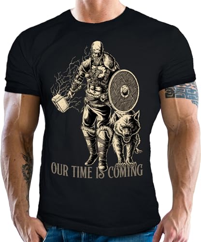 Herren T-Shirt für Wikinger Nordmann Keltic Fans der nordischen Mythologie - Our Time is Coming Herren T-Shirt für Wikinger Nordmann Keltic Fans der nordischen Mythologie - Our Time is Coming von LOBO NEGRO