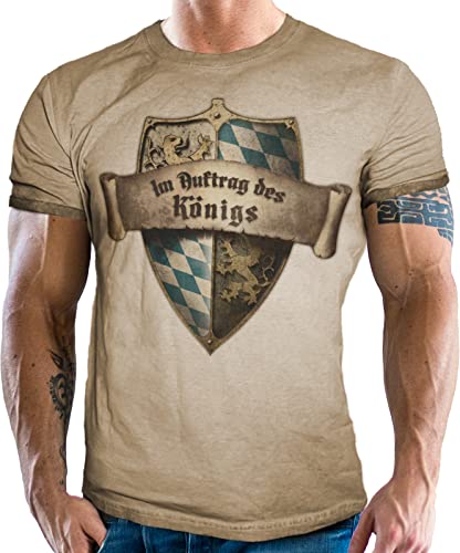 Trachten T-Shirt im Vintage Retro Used Look - Für echte Bayern Fans: Im Auftrag des Königs Trachten T-Shirt im Vintage Retro Used Look - Für echte Bayern Fans: Im Auftrag des Königs von LOBO NEGRO