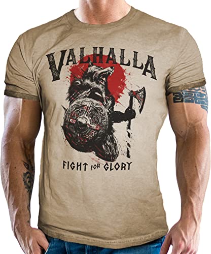 Herren T-Shirt für Wikinger Nordmann Keltic Fans der nordischen Mythologie - Valhalla M Herren T-Shirt für Wikinger Nordmann Keltic Fans der nordischen Mythologie - Valhalla M von LOBO NEGRO