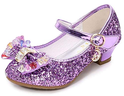 LOBTY Prinzessin Mädchen Schuhe Sandalen Glitzer Prinzessin Gelee Partei Absatz-Schuhe Sandalette Stöckelschuhe Pailletten Kristall Bling für Kinder von LOBTY