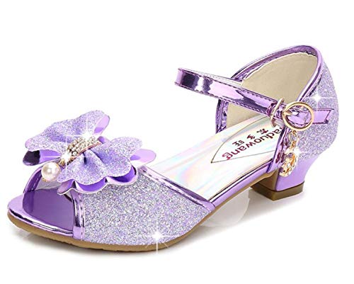 LOBTY Prinzessin Mädchen Schuhe Sandalen Glitzer Prinzessin Gelee Partei Absatz-Schuhe Sandalette Stöckelschuhe Pailletten Kristall Bling für Kinder von LOBTY