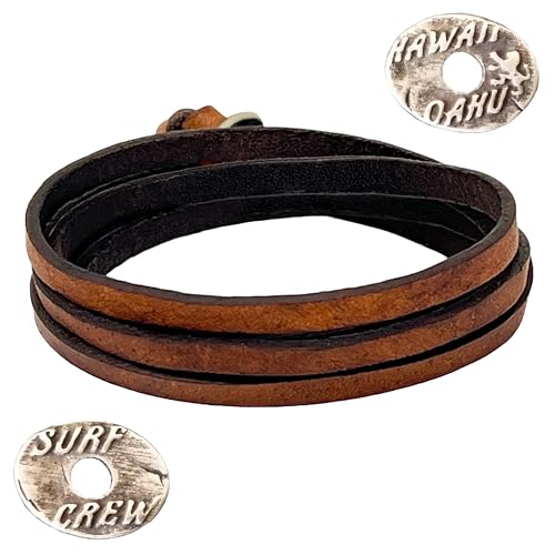 LOCAL LEAGUE Leder Surf Crew Armband Multi-Layer Design Dunkelbraun 95cm Länge Verstellbares Armband, 95.0 Centimeters, Leder, Kein Edelstein LOCAL LEAGUE Leder Surf Crew Armband Multi-Layer Design Dunkelbraun 95cm Länge Verstellbares Armband, 95.0 Centimeters, Leder, Kein Edelstein von LOCAL LEAGUE