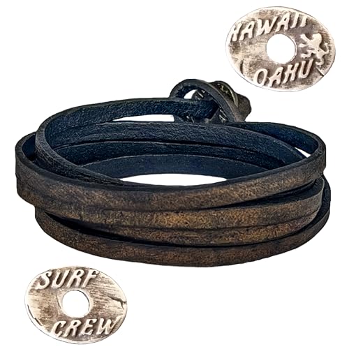 LOCAL LEAGUE Leder Surf Crew Armband Multi-Layer Design Dunkelbraun 95cm Länge Verstellbares Armband, 95.0 Centimeters, Leder, Kein Edelstein LOCAL LEAGUE Leder Surf Crew Armband Multi-Layer Design Dunkelbraun 95cm Länge Verstellbares Armband, 95.0 Centimeters, Leder, Kein Edelstein von LOCAL LEAGUE