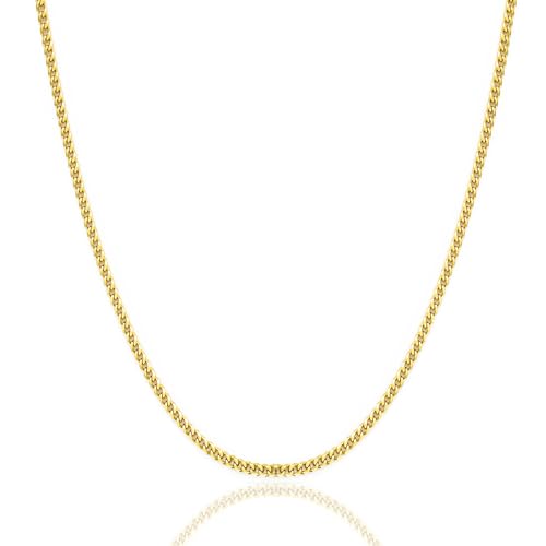 LOCCY Herren Damen Panzerkette Halskette, 3,5/5/6/7/8mm breit Edelstahl Vergoldet/Silber Kubanische Kette Goldkette Silberkette Hip-Hop Kette Halskette Länge 46-66cm (Vergoldet-3,5MM Breit, 56.00) von LOCCY