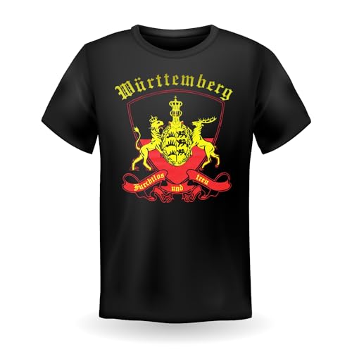 Königreich Württemberg T-Shirt Furchtlos und Treu (as3, Alpha, m, Regular, Regular) von LOCO SHIRT