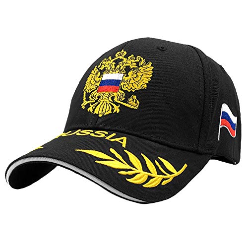 LOCOMO Herren Damen Baseball Cap Russland Russische Länderflagge Wappen Imperial Zwei-Köpfiger Adler Emblem Badge Patriot Gr. Einheitsgröße, Schwarz FFH459BLK LOCOMO Herren Damen Baseball Cap Russland Russische Länderflagge Wappen Imperial Zwei-Köpfiger Adler Emblem Badge Patriot Gr. Einheitsgröße, Schwarz FFH459BLK von LOCOMO