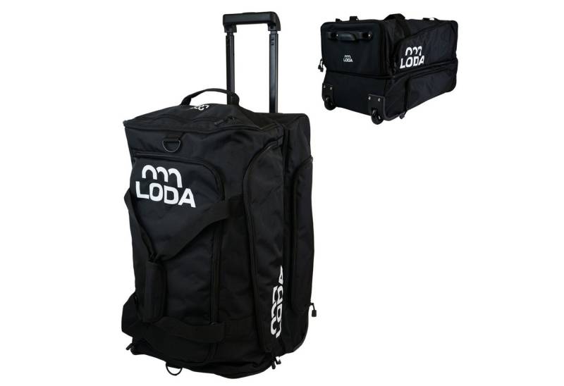 LODA sports Sporttasche - Rucksackfunktion, Schuh-, Wertsachen-, Dusch- & Nassfach, Tasche LODA trolley, 75 Liter Volumen, Trolleyfunktion von LODA sports