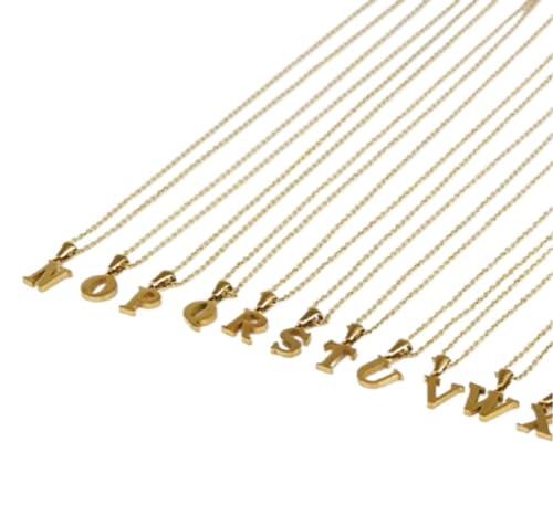 Az 26 Halskette Mit Initialen-Anhänger, Choker, Minimalistische, Glänzend Geschnittene Buchstaben-Halskette, Mini-Halskette Mit Einfachen Buchstaben, Schmuck Für Frauen Und Mädchen, N von LODMLOER