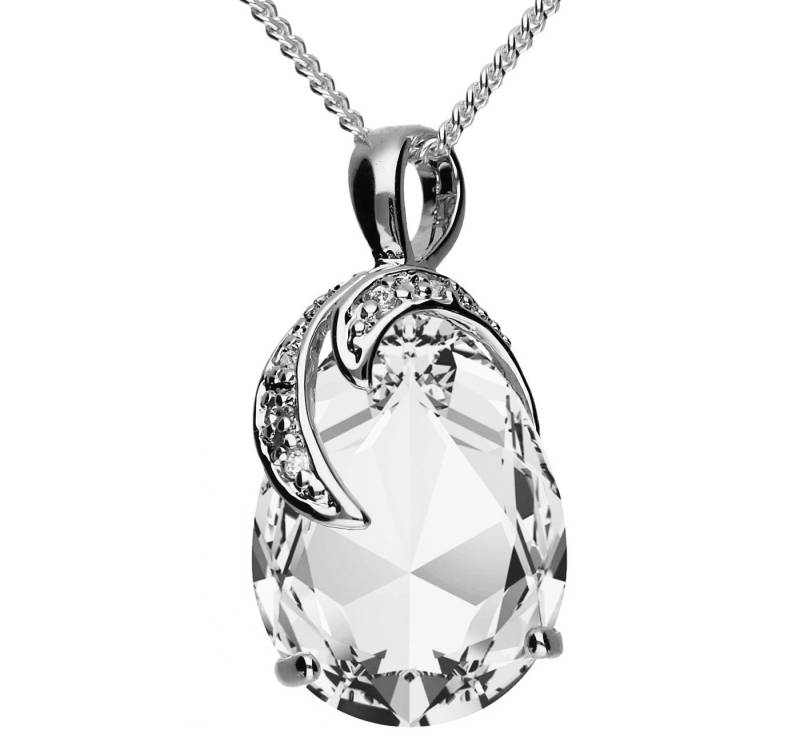 LÖB Kette mit Anhänger Halskette Oval Tropfen Anhänger Zirkonia Glitzer Stein Silber weiß (Geschenke für Frauen Beste Freundin Mutter Mama Damen zum Geburtstag Weihnachten Weihnachtsgeschenke, Inkl. Schmuckbox), Damen Kette Brautschmuck Tropfenanhänger Tropfenform Strass Statement LÖB Kette mit Anhänger Halskette Oval Tropfen Anhänger Zirkonia Glitzer Stein Silber weiß (Geschenke für Frauen Beste Freundin Mutter Mama Damen zum Geburtstag Weihnachten Weihnachtsgeschenke, Inkl. Schmuckbox), Damen Kette Brautschmuck Tropfenanhänger Tropfenform Strass Statement von LÖB