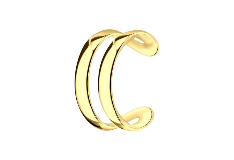 LÖB Ohrklemme 925 Silber Gold vergoldet Ohrklemme Zwei Ringe Ear Cuff Fake Piercing (Geschenke für Frauen Beste Freundin Mutter Mama Damen zum Geburtstag Weihnachten Weihnachtsgeschenke, Inkl. Schmuckbox), Hoop Set Helix Ohrpiercing Tribal Ohrmanschette Ohr Ring von LÖB