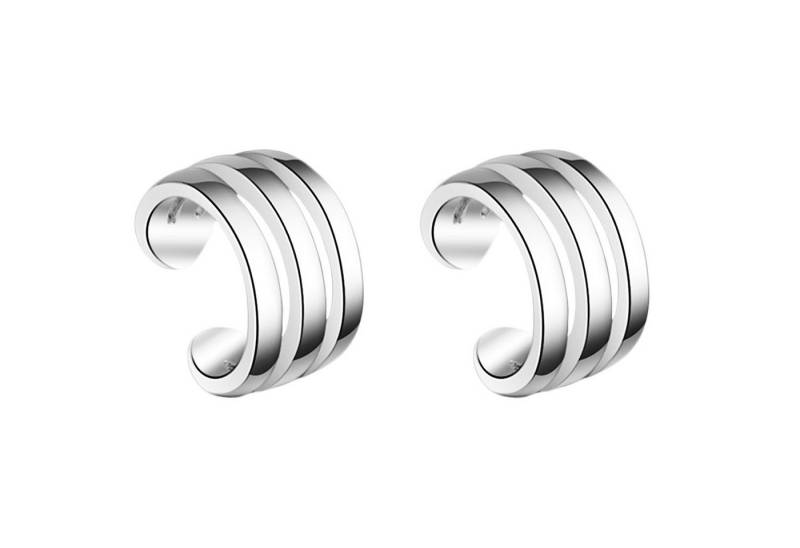 LÖB Ohrklemme Silber Ohrklemme Ear Cuff Fake Piercing Ohr Ring Helix Breit Set (Geschenke für Frauen Beste Freundin Mutter Mama Damen zum Geburtstag Weihnachten Weihnachtsgeschenke, Inkl. Schmuckbox), Hoop Ohrpiercing Tribal Ohrringe zum klemmen Ohrmanschette Ohrclip von LÖB