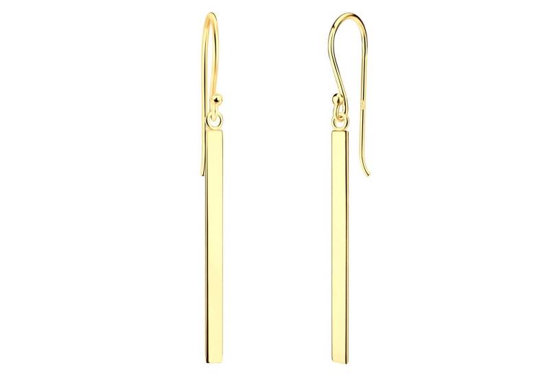 LÖB Paar Ohrhänger 925 Silber Ohrringe Hängend Stab Ohrhänger 585er Gold vergoldet Lang (Geschenke für Frauen Beste Freundin Mutter Mama Damen zum Geburtstag Weihnachten Weihnachtsgeschenke, Inkl. Schmuckbox), 14 Karat Stäbe Modern Minimalistisch Eckig Geometrische Formen Linien von LÖB