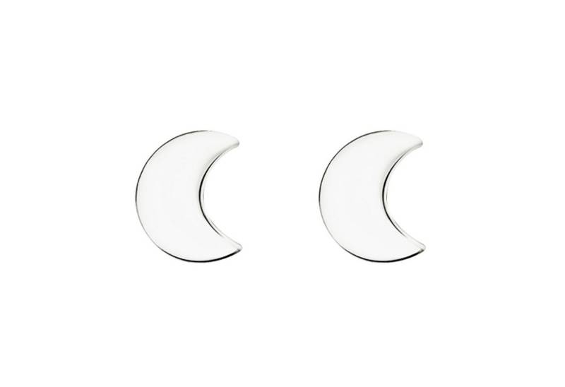LÖB Paar Ohrstecker 925 Silber Ohrringe Mond 5mm Klein Ohrstecker Halbmond Modern (Geschenke für Frauen Beste Freundin Mutter Mama Damen zum Geburtstag Weihnachten Weihnachtsgeschenke, Inkl. Schmuckbox), Minimalistisch Geometrisch Mädchen Kinder von LÖB