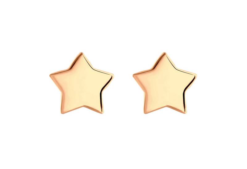 LÖB Paar Ohrstecker 925 Silber Ohrringe Ohrstecker Sterne 5mm, 585er Roségold vegoldet (Geschenke für Frauen Beste Freundin Mutter Mama Damen zum Geburtstag Weihnachten Weihnachtsgeschenke), Mädchen Geometrische Formen Kinder Minimalistisch Modern Klein Stecker von LÖB