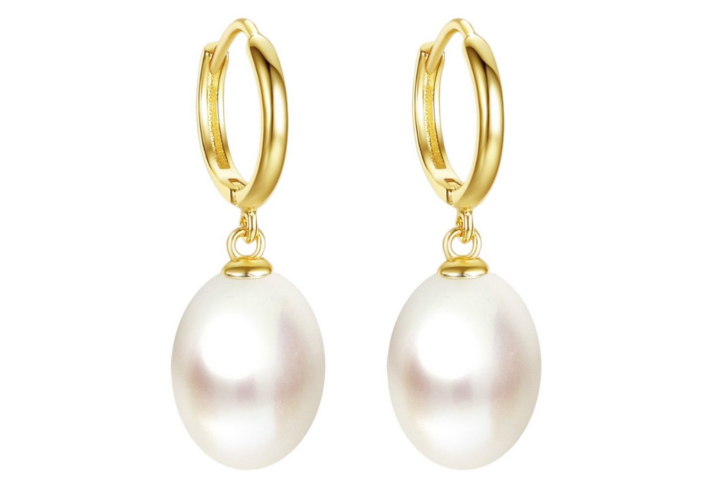 LÖB Perlenohrringe 925 Silber Gold Ohrringe Hängend Zuchtperlen Tropfen Anhänger Creolen (Geschenke für Frauen Beste Freundin Mutter Mama Damen zum Geburtstag Weihnachten Weihnachtsgeschenke, Inkl. Schmuckbox), Damen Perlenohrringe vergoldet echte Perlen Brautschmuck weiß Oval LÖB Perlenohrringe 925 Silber Gold Ohrringe Hängend Zuchtperlen Tropfen Anhänger Creolen (Geschenke für Frauen Beste Freundin Mutter Mama Damen zum Geburtstag Weihnachten Weihnachtsgeschenke, Inkl. Schmuckbox), Damen Perlenohrringe vergoldet echte Perlen Brautschmuck weiß Oval von LÖB