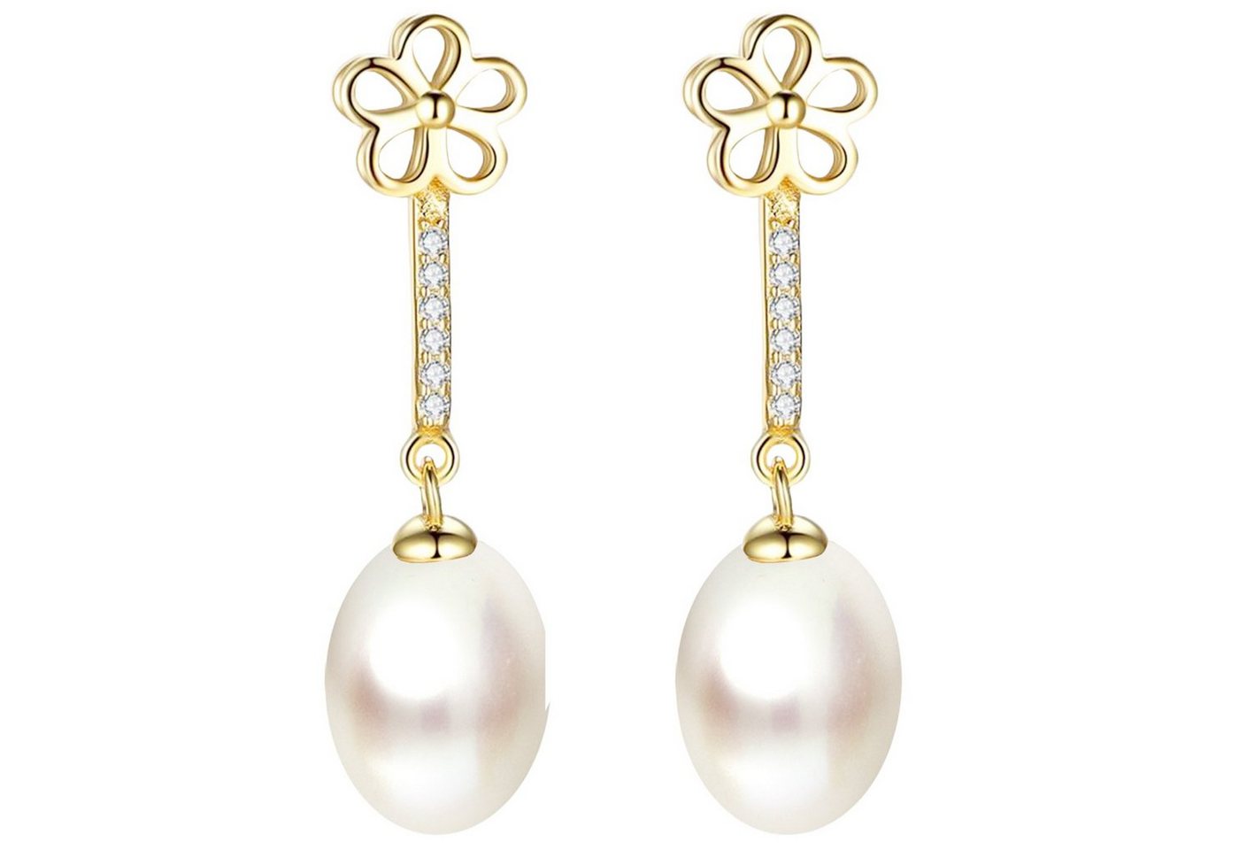 LÖB Perlenohrringe 925 Silber Gold Ohrringe Hängend Zuchtperlen Zirkonia Blume Lang weiß (Geschenke für Frauen Beste Freundin Mutter Mama Damen zum Geburtstag Weihnachten Weihnachtsgeschenke, Inkl. Schmuckbox), Damen Perlenohrringe Glitzer Strass Steine Tropfen Perlen Brautschmuck LÖB Perlenohrringe 925 Silber Gold Ohrringe Hängend Zuchtperlen Zirkonia Blume Lang weiß (Geschenke für Frauen Beste Freundin Mutter Mama Damen zum Geburtstag Weihnachten Weihnachtsgeschenke, Inkl. Schmuckbox), Damen Perlenohrringe Glitzer Strass Steine Tropfen Perlen Brautschmuck von LÖB
