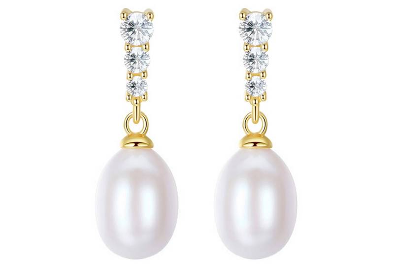 LÖB Perlenohrringe 925 Silber Gold Ohrringe Hängend Zuchtperlen Zirkonia Tropfen Perlen (Geschenke für Frauen Beste Freundin Mutter Mama Damen zum Geburtstag Weihnachten Weihnachtsgeschenke, Inkl. Schmuckbox), Perlenohrringe Glitzer Strass Stein Anhänger Brautschmuck Ohrstecker LÖB Perlenohrringe 925 Silber Gold Ohrringe Hängend Zuchtperlen Zirkonia Tropfen Perlen (Geschenke für Frauen Beste Freundin Mutter Mama Damen zum Geburtstag Weihnachten Weihnachtsgeschenke, Inkl. Schmuckbox), Perlenohrringe Glitzer Strass Stein Anhänger Brautschmuck Ohrstecker von LÖB