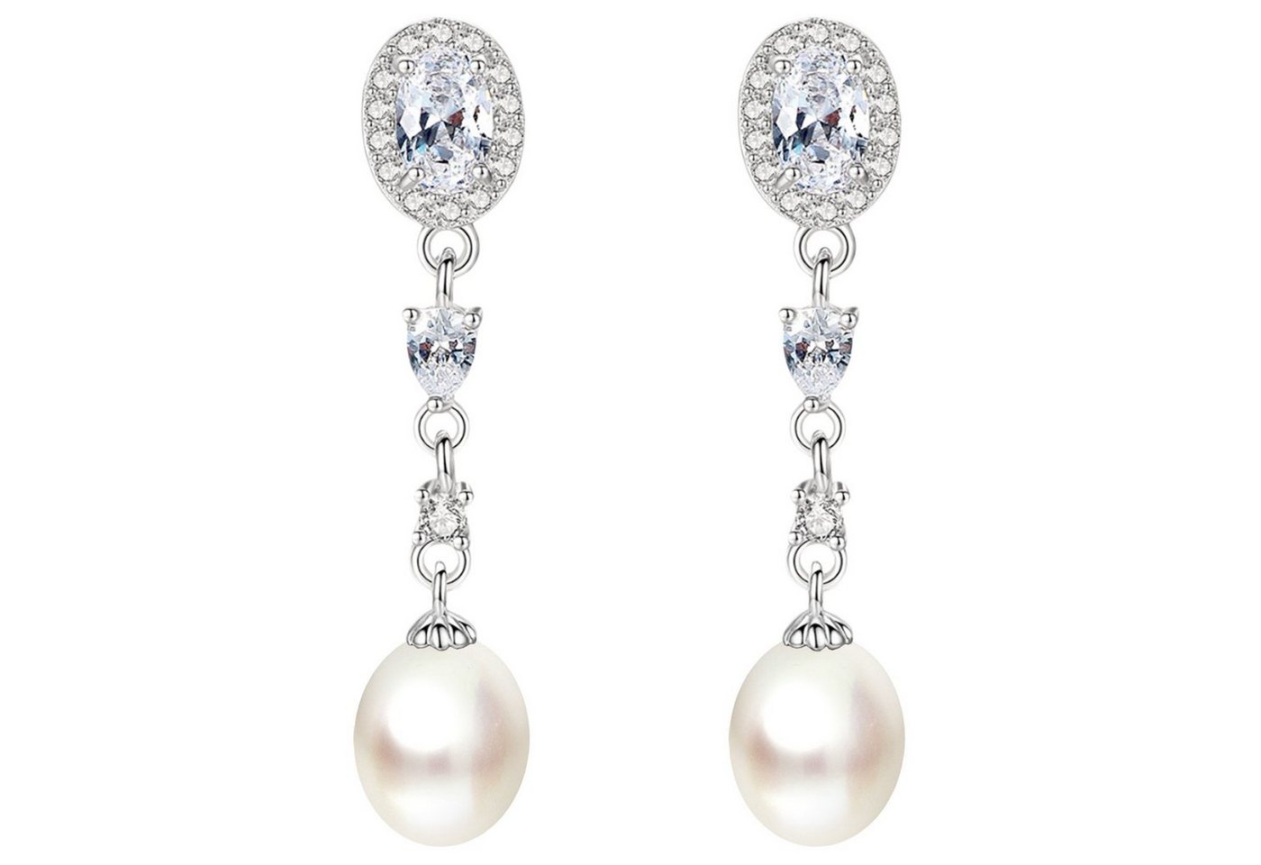 LÖB Perlenohrringe 925 Silber Ohrringe Hängend Zuchtperlen Zirkonia Tropfen Anhänger weiß (Geschenke für Frauen Beste Freundin Mutter Mama Damen zum Geburtstag Weihnachten Weihnachtsgeschenke, Inkl. Schmuckbox), Damen Perlenohrringe Glitzer Strass Steine echte Perlen Brautschmuck LÖB Perlenohrringe 925 Silber Ohrringe Hängend Zuchtperlen Zirkonia Tropfen Anhänger weiß (Geschenke für Frauen Beste Freundin Mutter Mama Damen zum Geburtstag Weihnachten Weihnachtsgeschenke, Inkl. Schmuckbox), Damen Perlenohrringe Glitzer Strass Steine echte Perlen Brautschmuck von LÖB