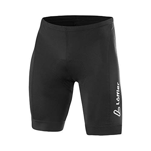 Löffler M Bike Short Tights Hotbond Black Schwarz - Hochelastische atmungsaktive Herren Radhose, Größe 50 - Farbe Black von Löffler