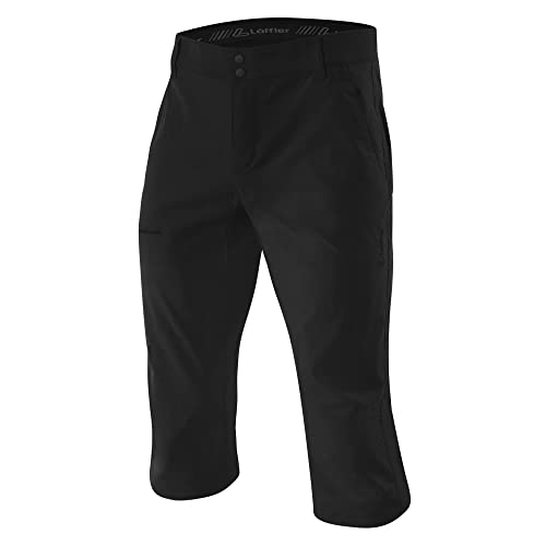 LÖFFLER M 3/4 Pants CSL Schwarz - Atmungsaktive Wasserabweisende Herren Trekkinghose, Größe 54 - Farbe Black von Löffler