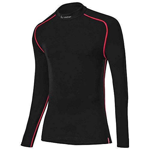 LÖFFLER Turtleneck Shirt Transtex® Warm - Black/red von LÖFFLER
