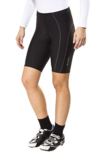 Löffler W Bike Hose Basic Gel Schwarz - Atmungsaktive elastische Damen Radhose, Größe 44 - Farbe Schwarz von Löffler