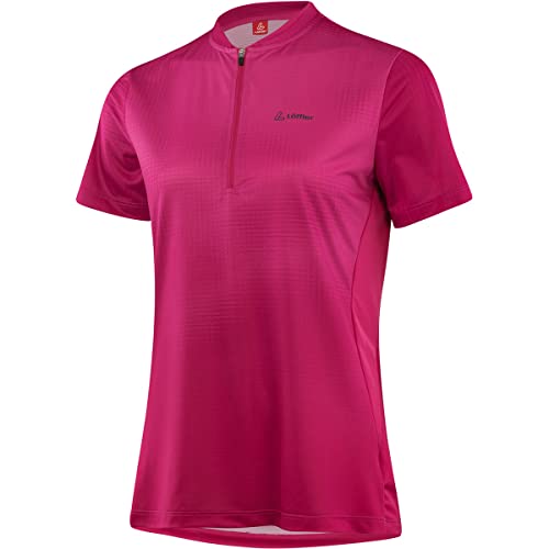 Löffler Cielo Half-Zip Fahrradshirt Damen pink von Löffler