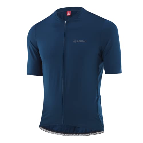 Löffler Clear Hotbond Full-Zip Fahrradtrikot Herren blau Größe EU 56 2022 Radtrikot kurzärmlig von Löffler