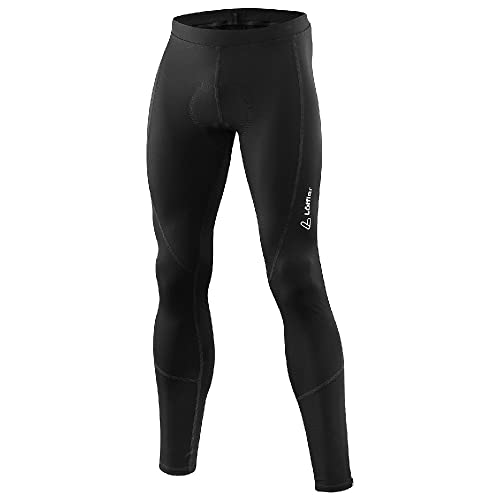 Löffler Basic Gel Lange Fahrradtights Herren schwarz von Löffler